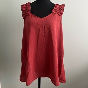 New with tags - Summer top ruffle shoulders